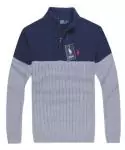 nouveau ralph lauren pulls originaux la moitie couleur zipper